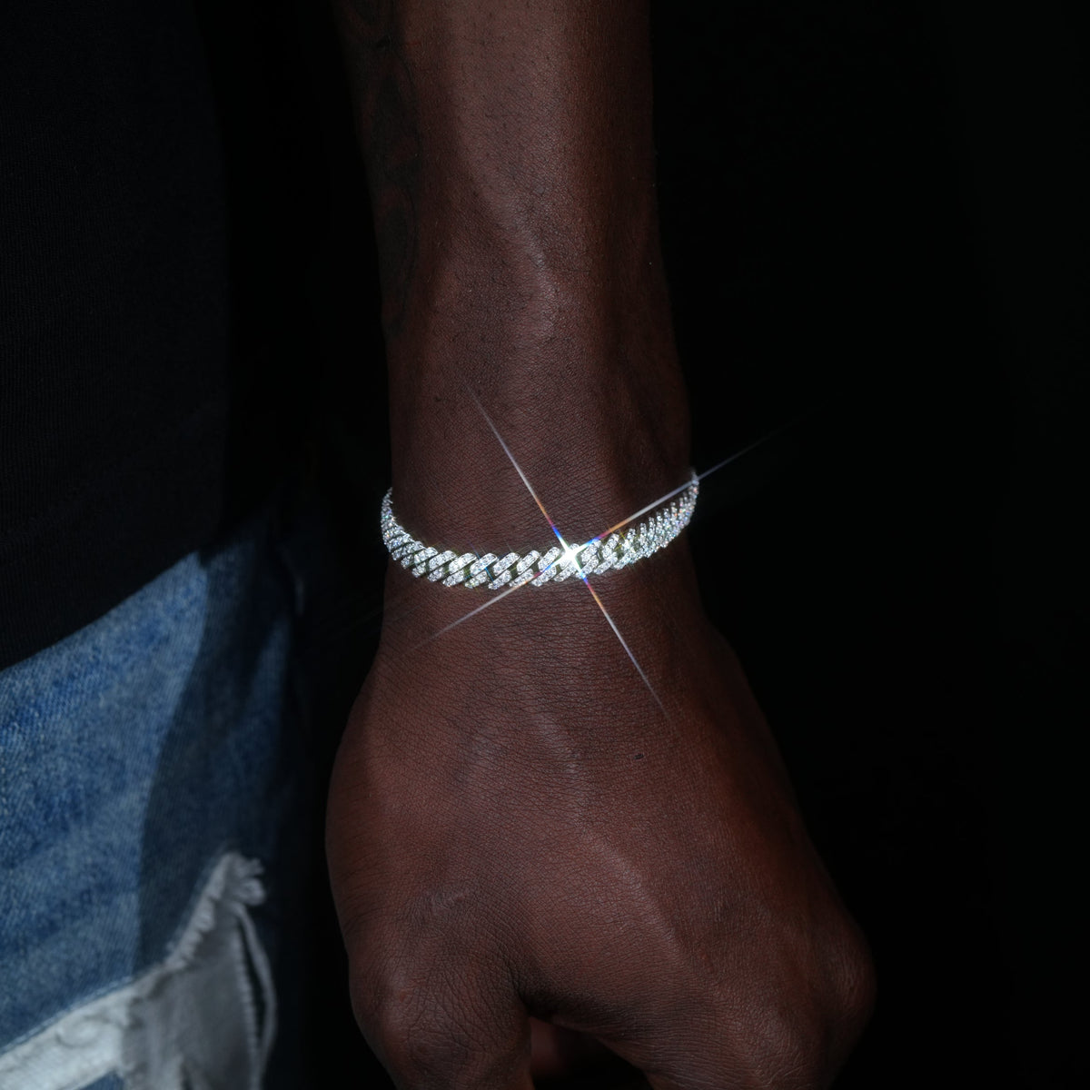 VVS Moissanite 6.5MM Prong Cuban Bracelet