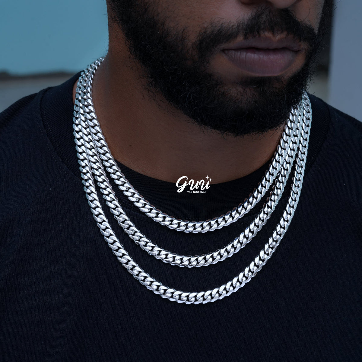 8mm Signature Cuban Link in White Gold