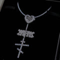GLD X Bloody Osiris Lab Diamond Locket Rosary Chain in Solid White Gold