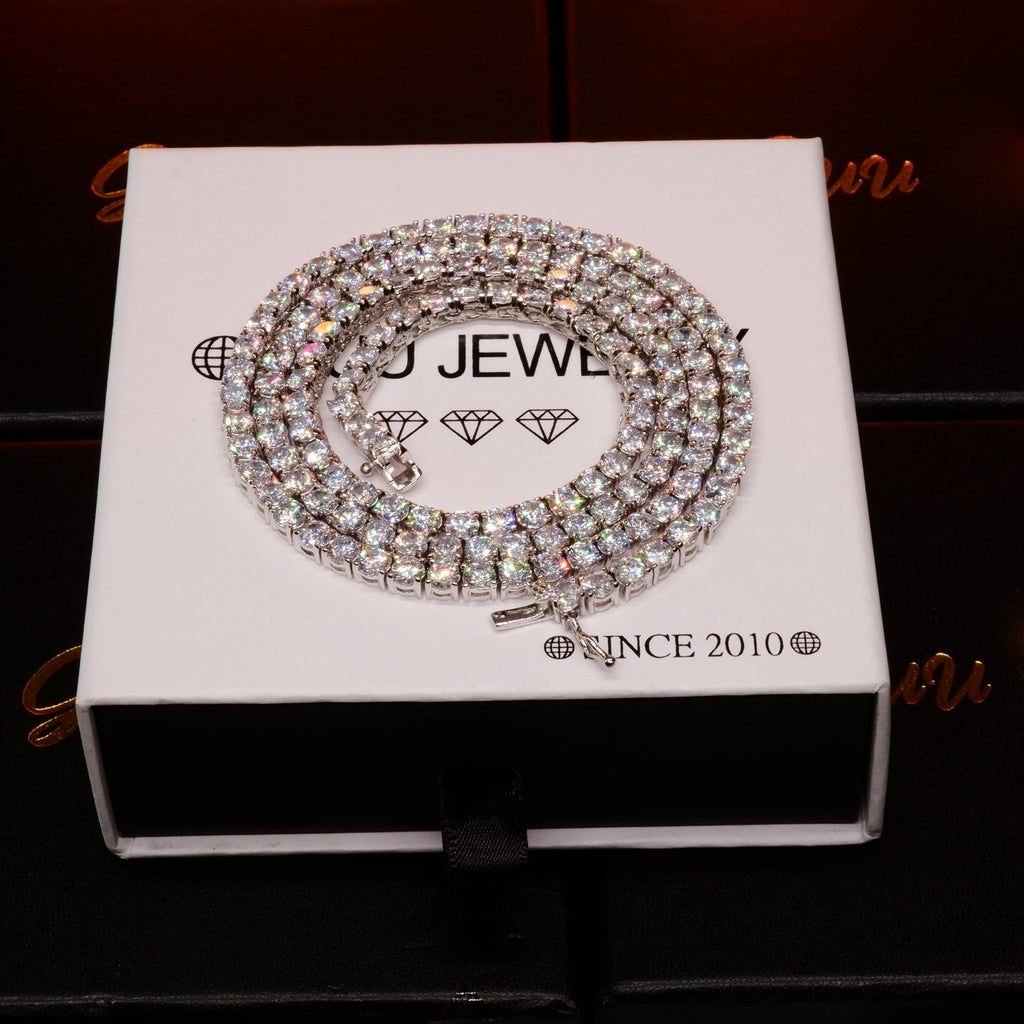 3mm 18K Gold-Plated Iced BlingBling Tennis Chain