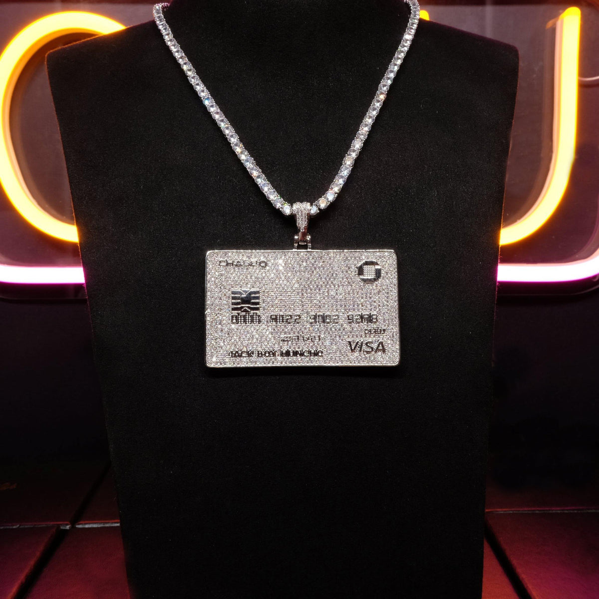 🔥New Credit Card Bank Card Iced Pendant