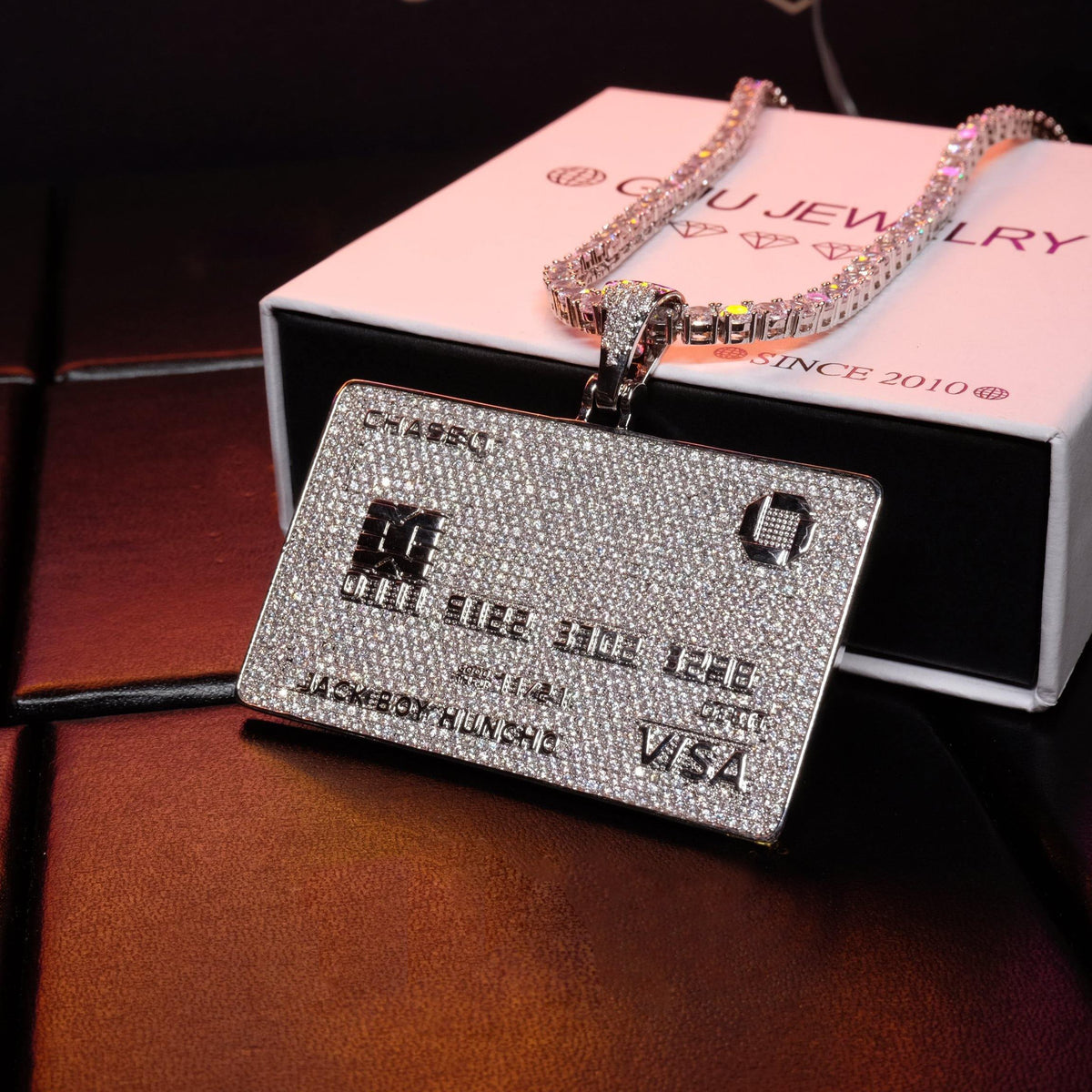 🔥New Credit Card Bank Card Iced Pendant