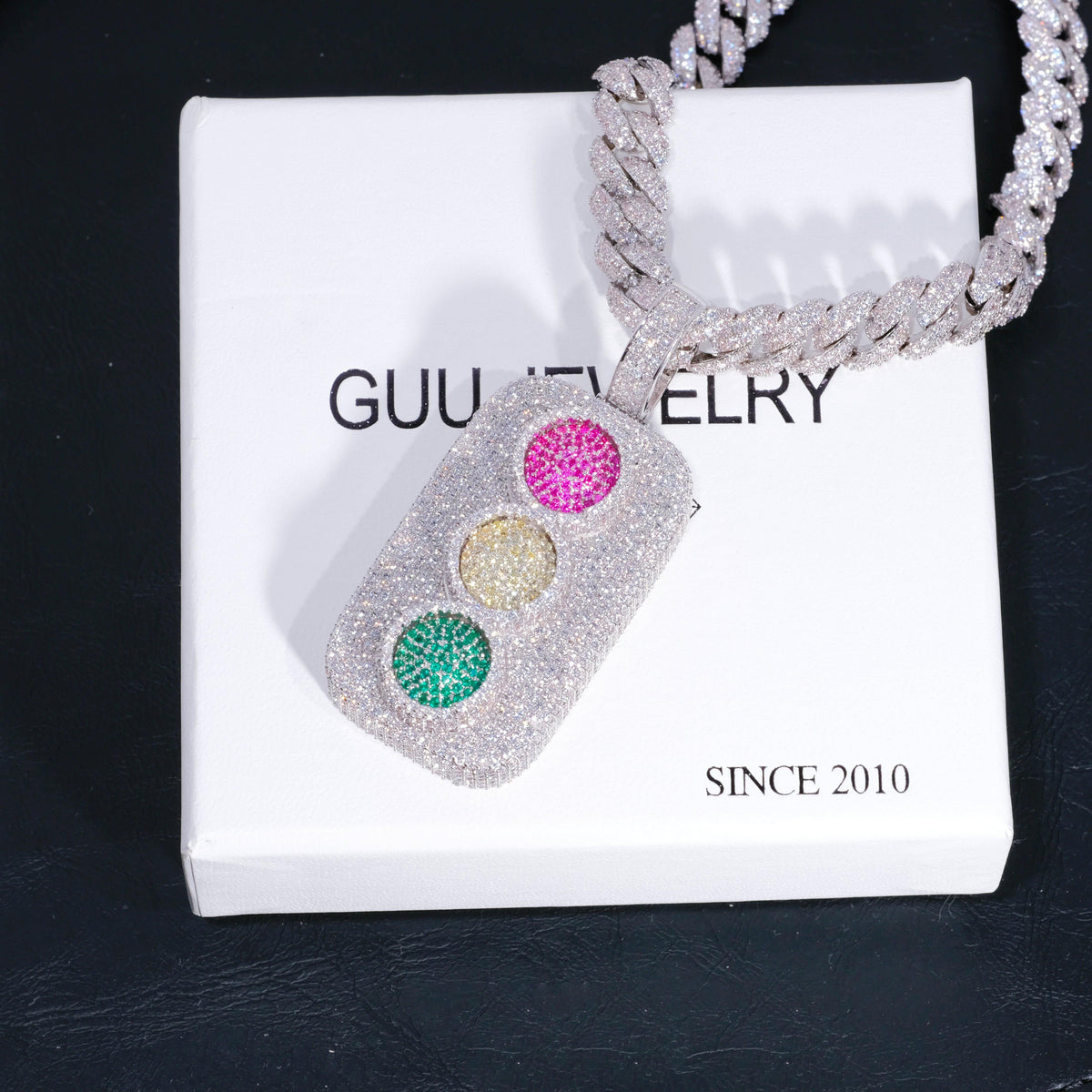Iced Traffic Light Necklace