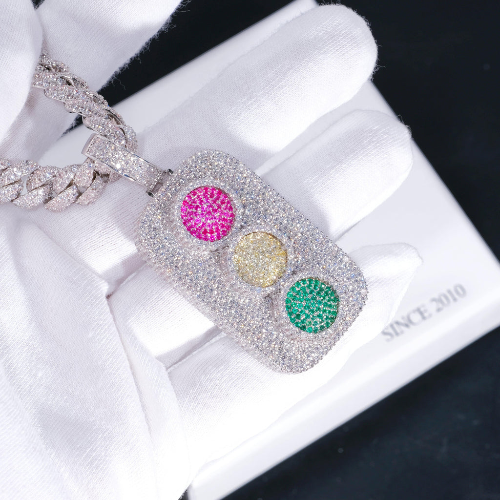 Iced Traffic Light Necklace