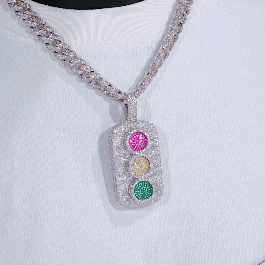 Iced Traffic Light Necklace