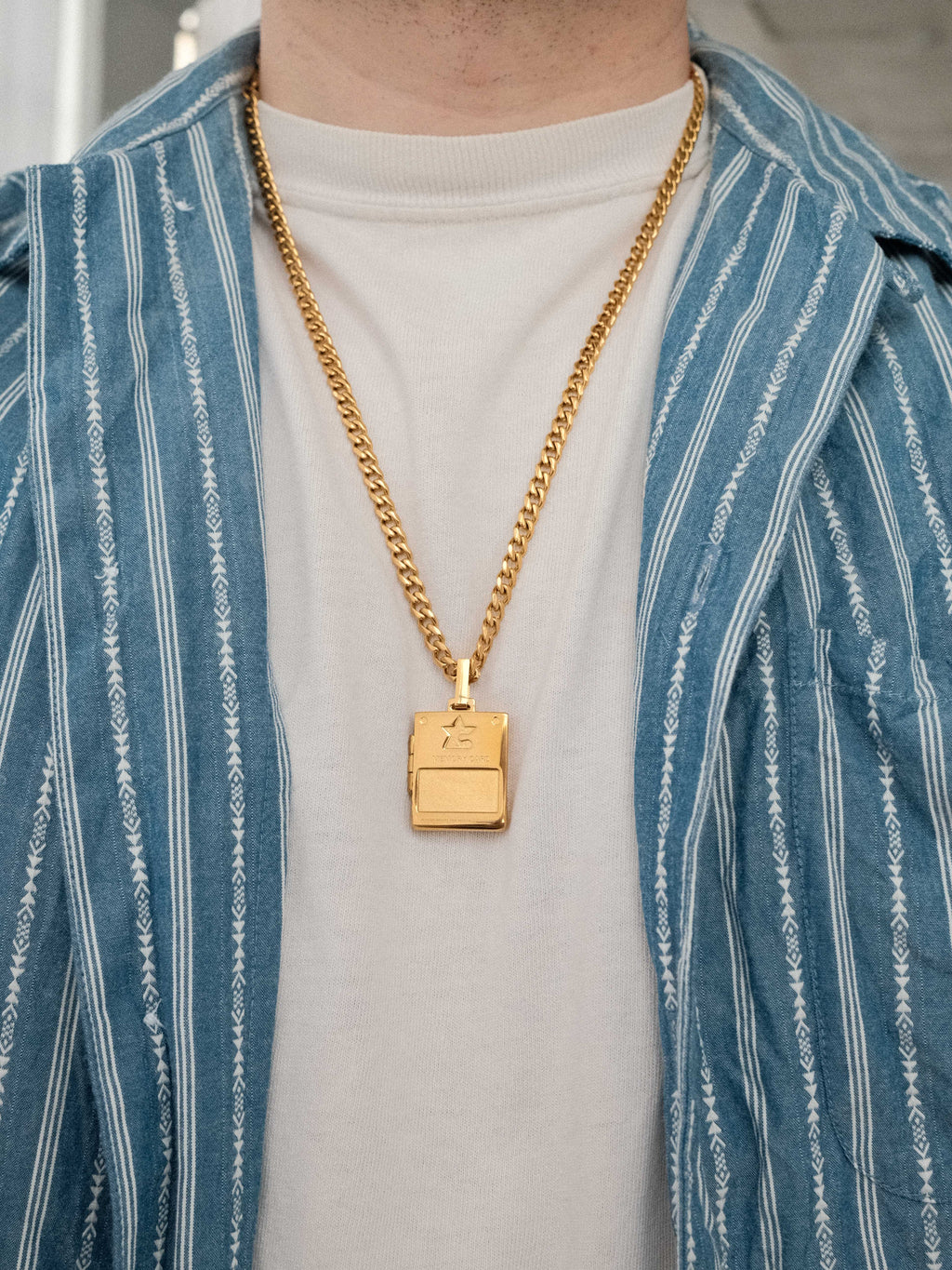 Memory Card Necklace (Gold)
