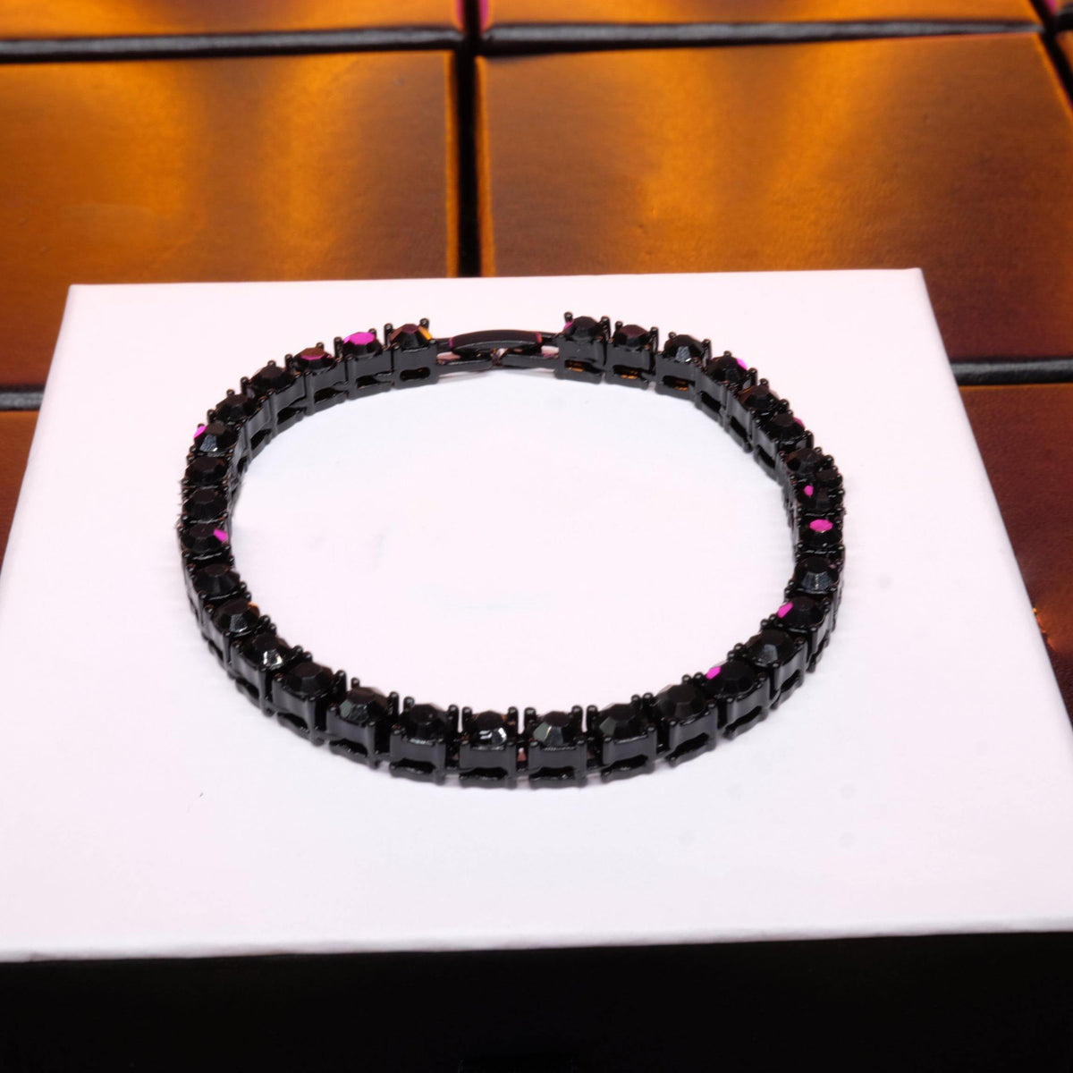 5mm Black Iced Tennis Bracelet
