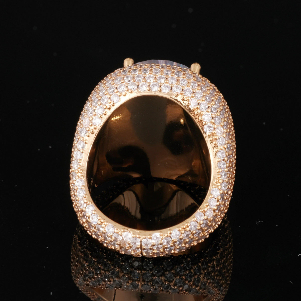 Iced Clustered Band Ring