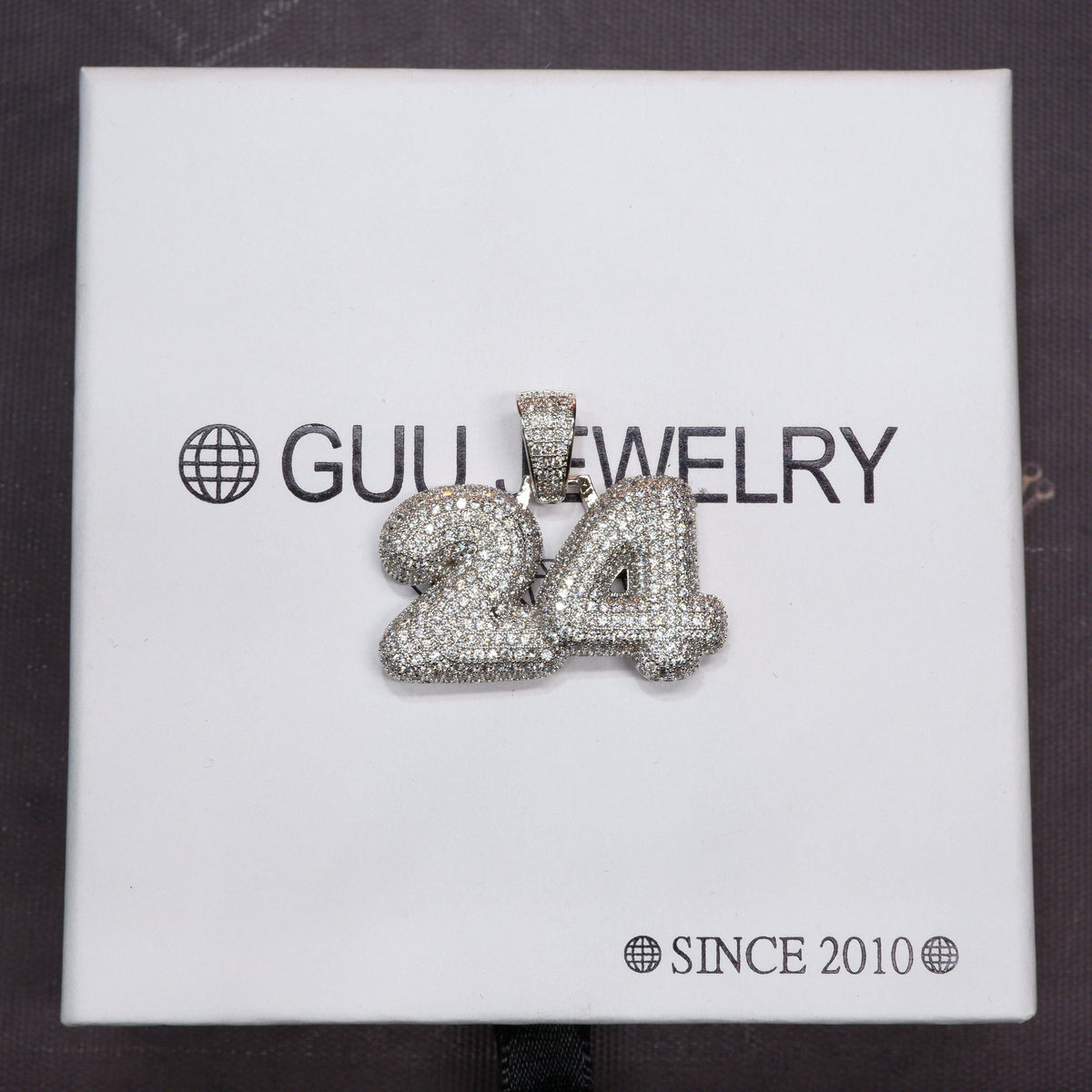 NEW ARRIVAL! 18K Yellow Gold-Plated AAA CZ 24 Digital Pendant