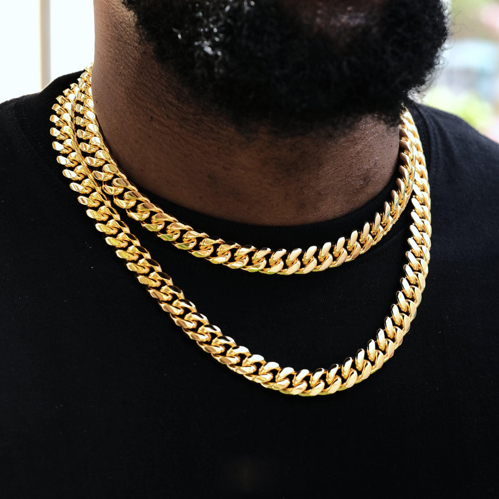 [Box Clasp]12mm Classic Miami Cuban