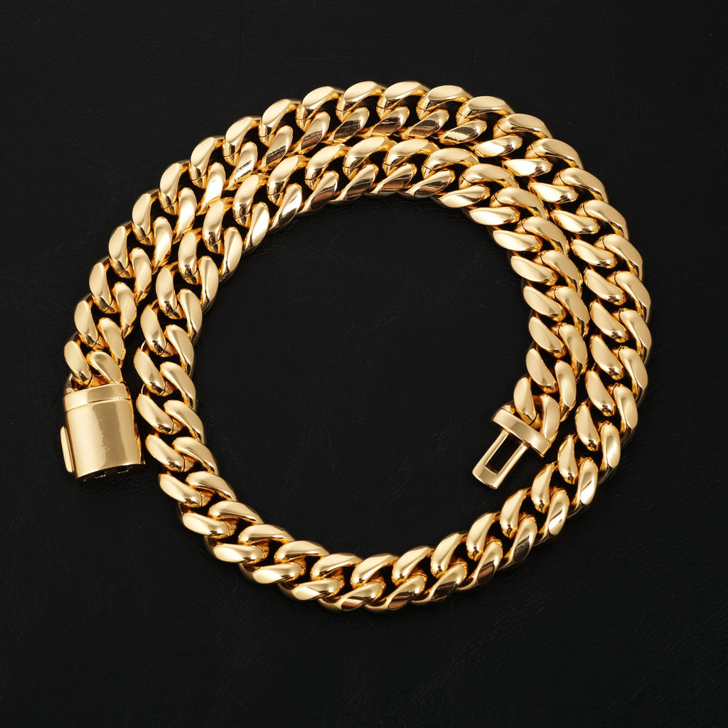 [Box Clasp]12mm Classic Miami Cuban