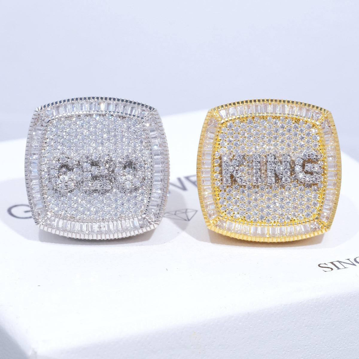 CUSTOM LETTER 3D ICED RING