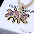 USA Iced Hiphop Bling Bling Necklace