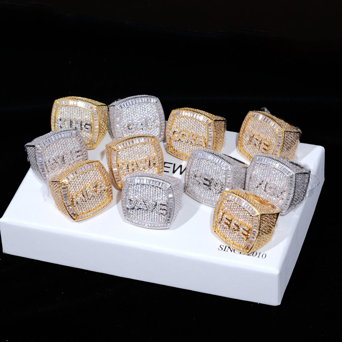 CUSTOM LETTER 3D ICED RING