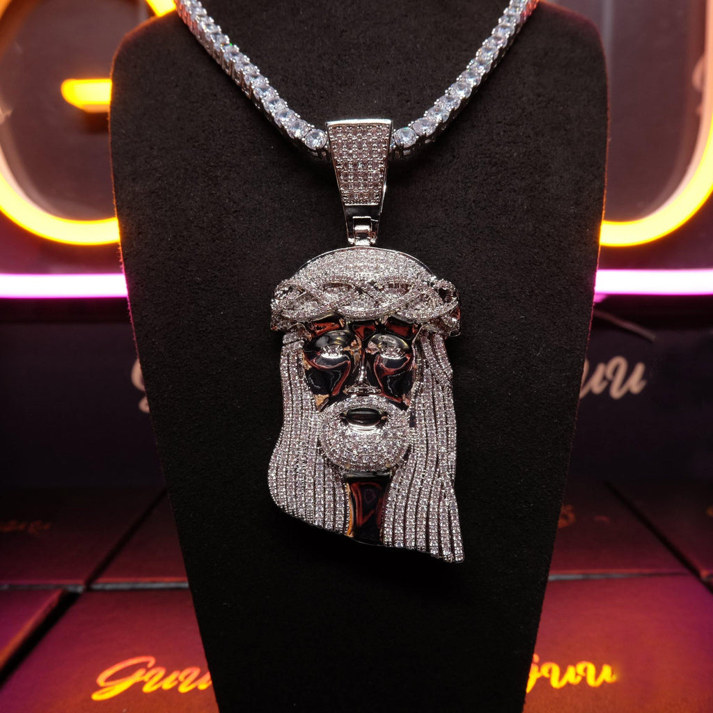 18K Gold-Plated AAA CZ Retro Jesus Pendant