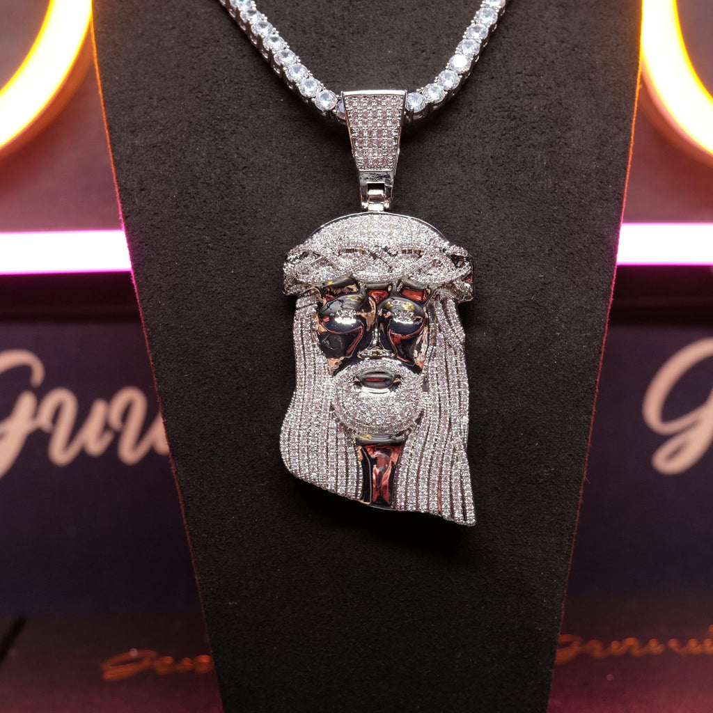 18K Gold-Plated AAA CZ Retro Jesus Pendant