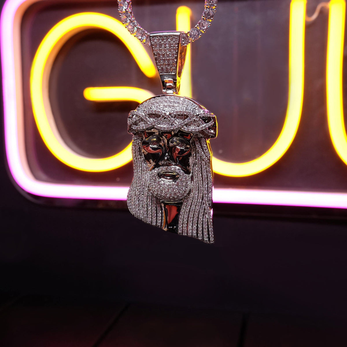 18K Gold-Plated AAA CZ Retro Jesus Pendant