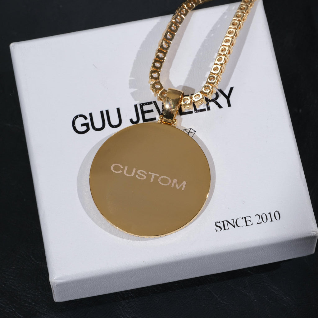 MEDIUM 3D CIRCLE CUSTOM PICTURE PENDANT