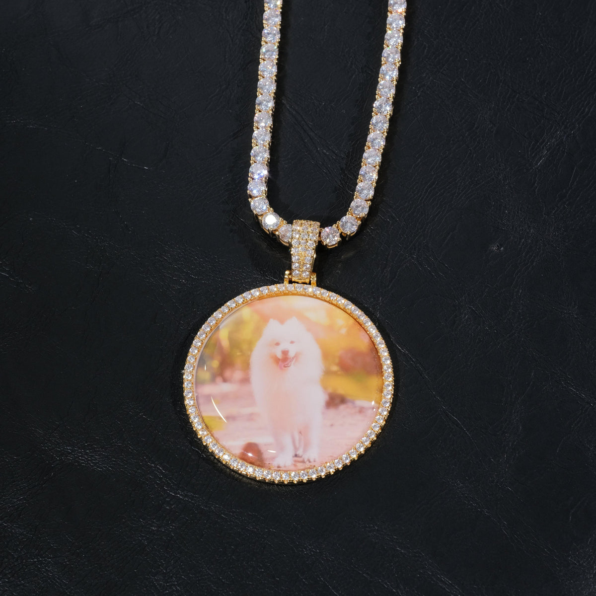 MEDIUM 3D CIRCLE CUSTOM PICTURE PENDANT