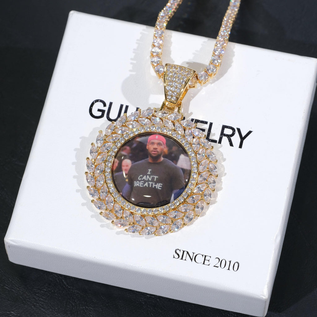 Large 3D Wheat Ear Custom Picture Pendant