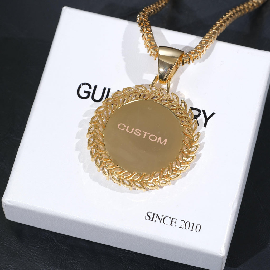 Large 3D Wheat Ear Custom Picture Pendant