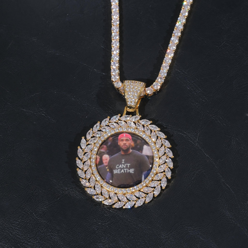 Large 3D Wheat Ear Custom Picture Pendant
