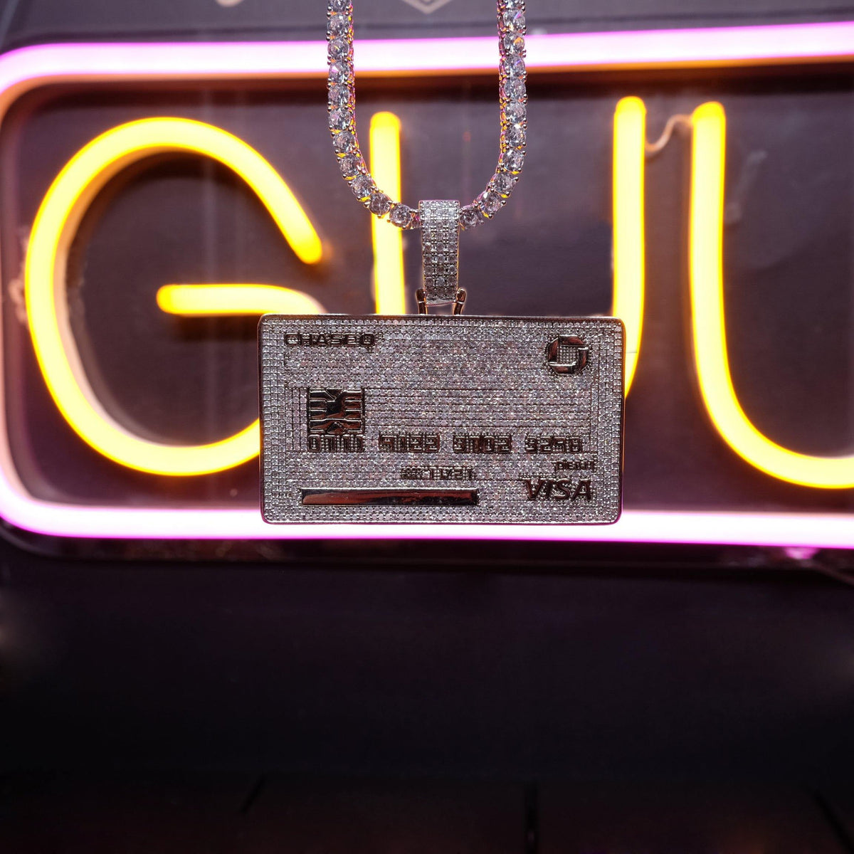 🔥New Credit Card Bank Card Iced Pendant