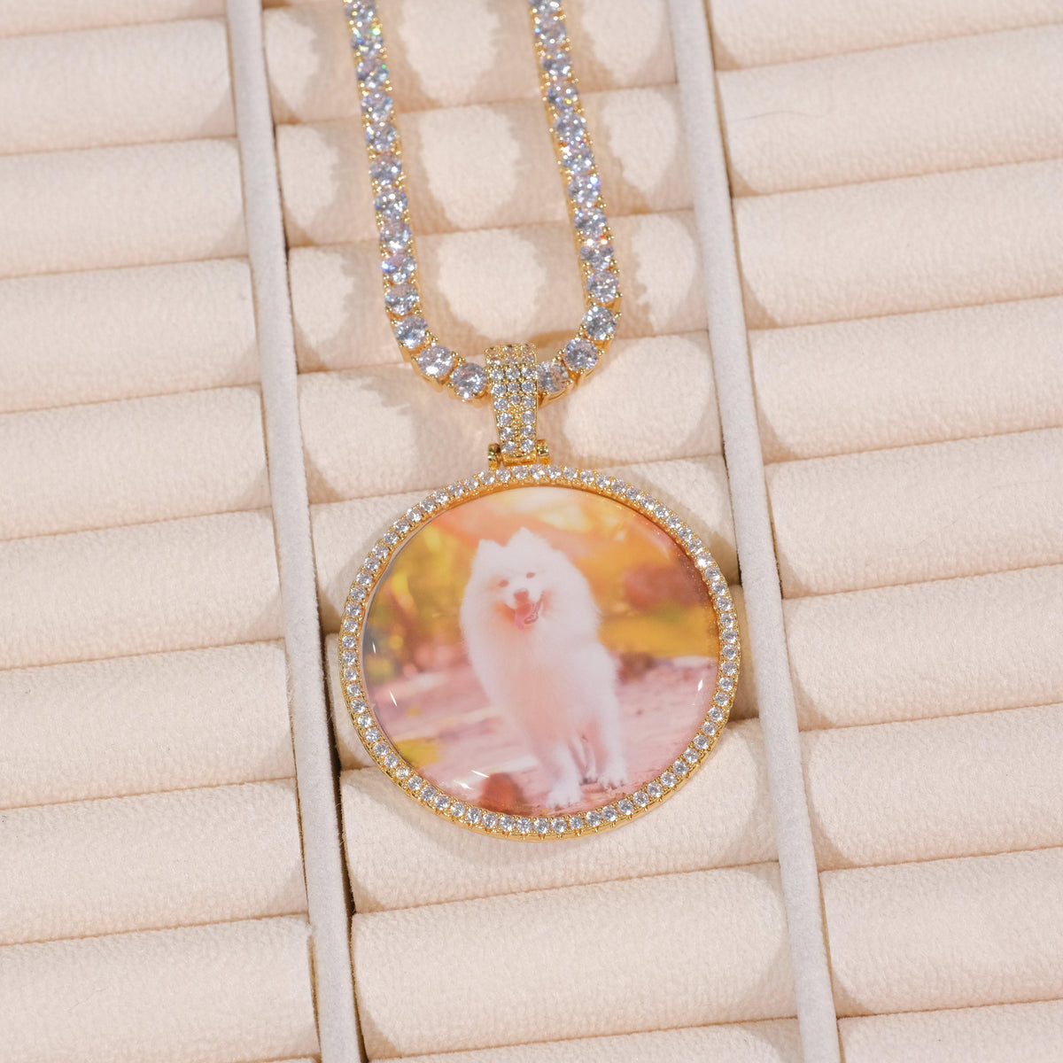 MEDIUM 3D CIRCLE CUSTOM PICTURE PENDANT