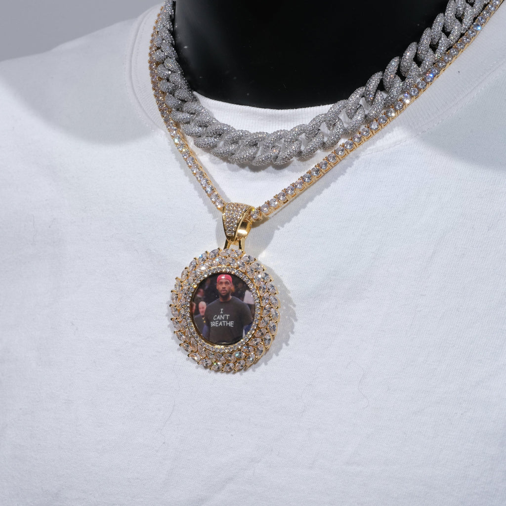 Large 3D Wheat Ear Custom Picture Pendant