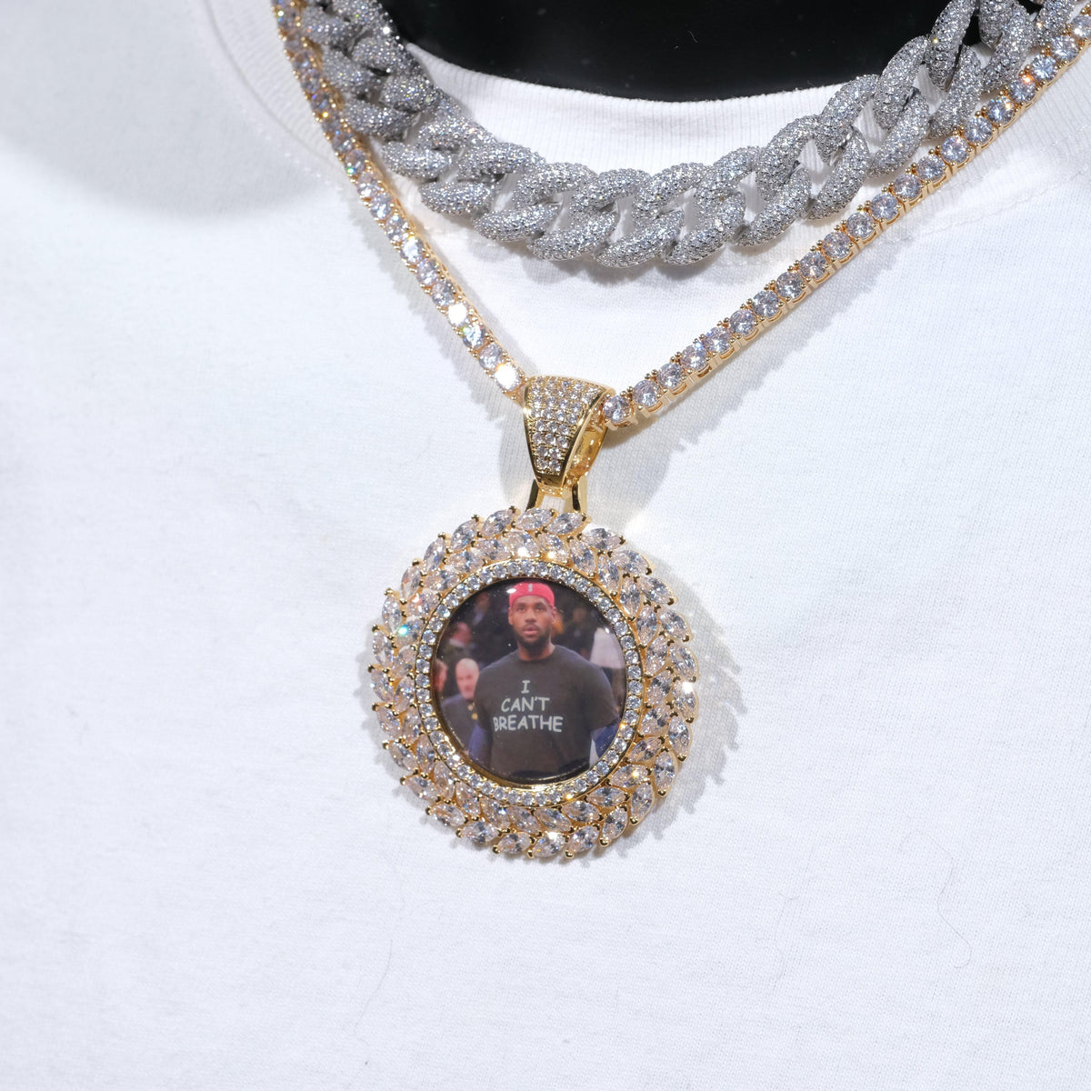 Large 3D Wheat Ear Custom Picture Pendant