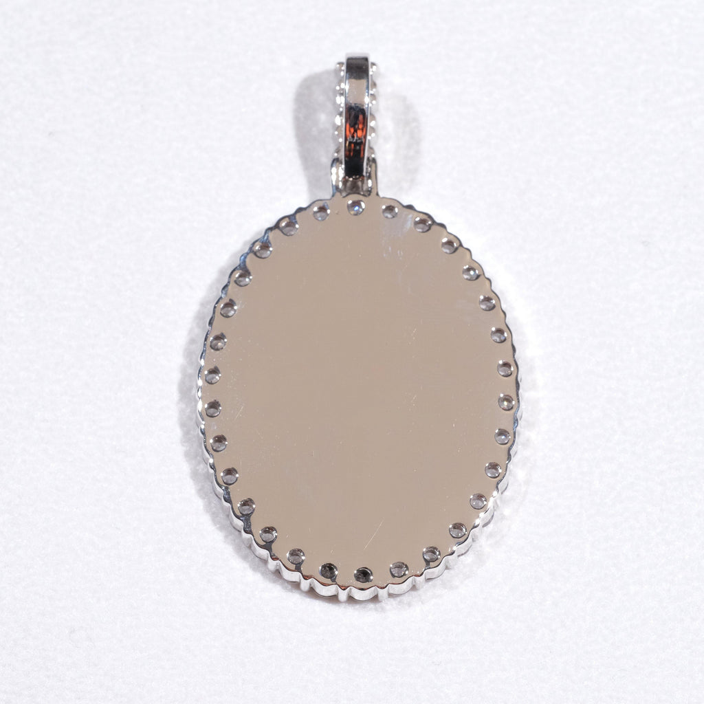 Large 3D Oval Custom Picture Pendant