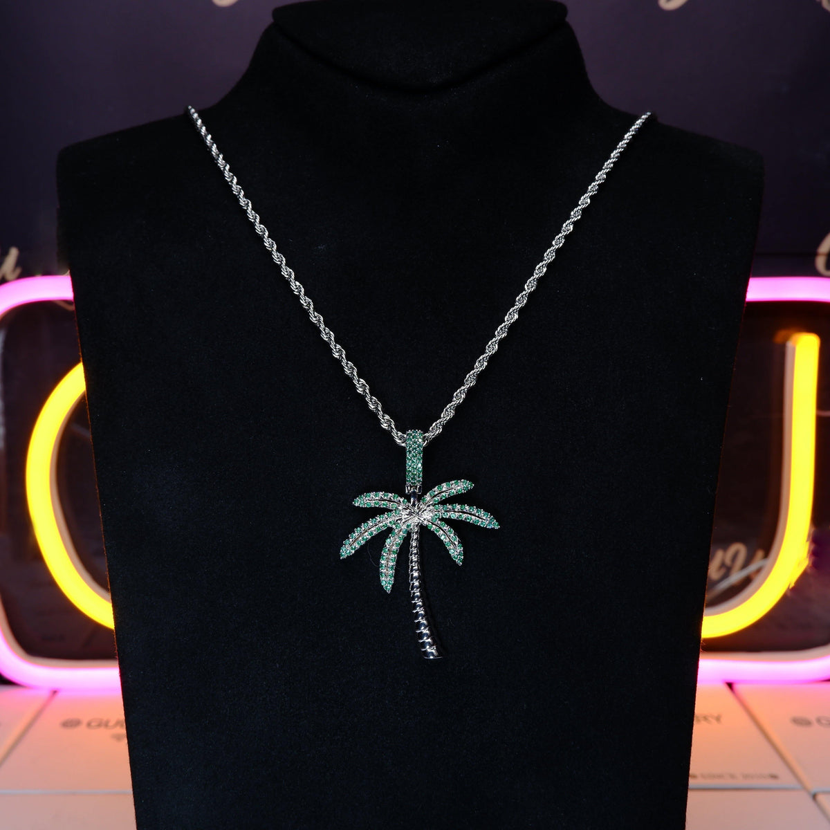 Iced Coconut tree Necklace
