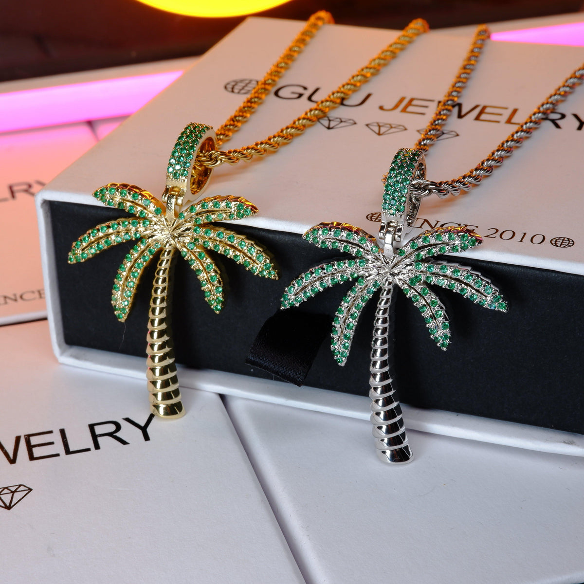 Iced Coconut tree Necklace