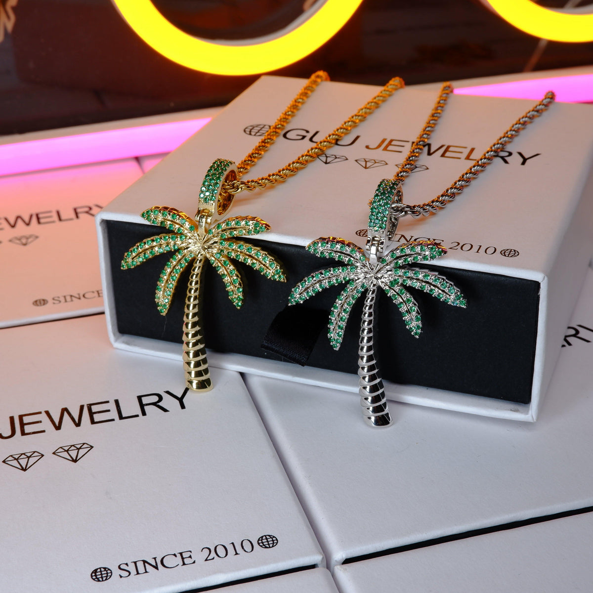 Iced Coconut tree Necklace