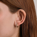 GLD Double Row Hoop Earrings in Yellow Gold