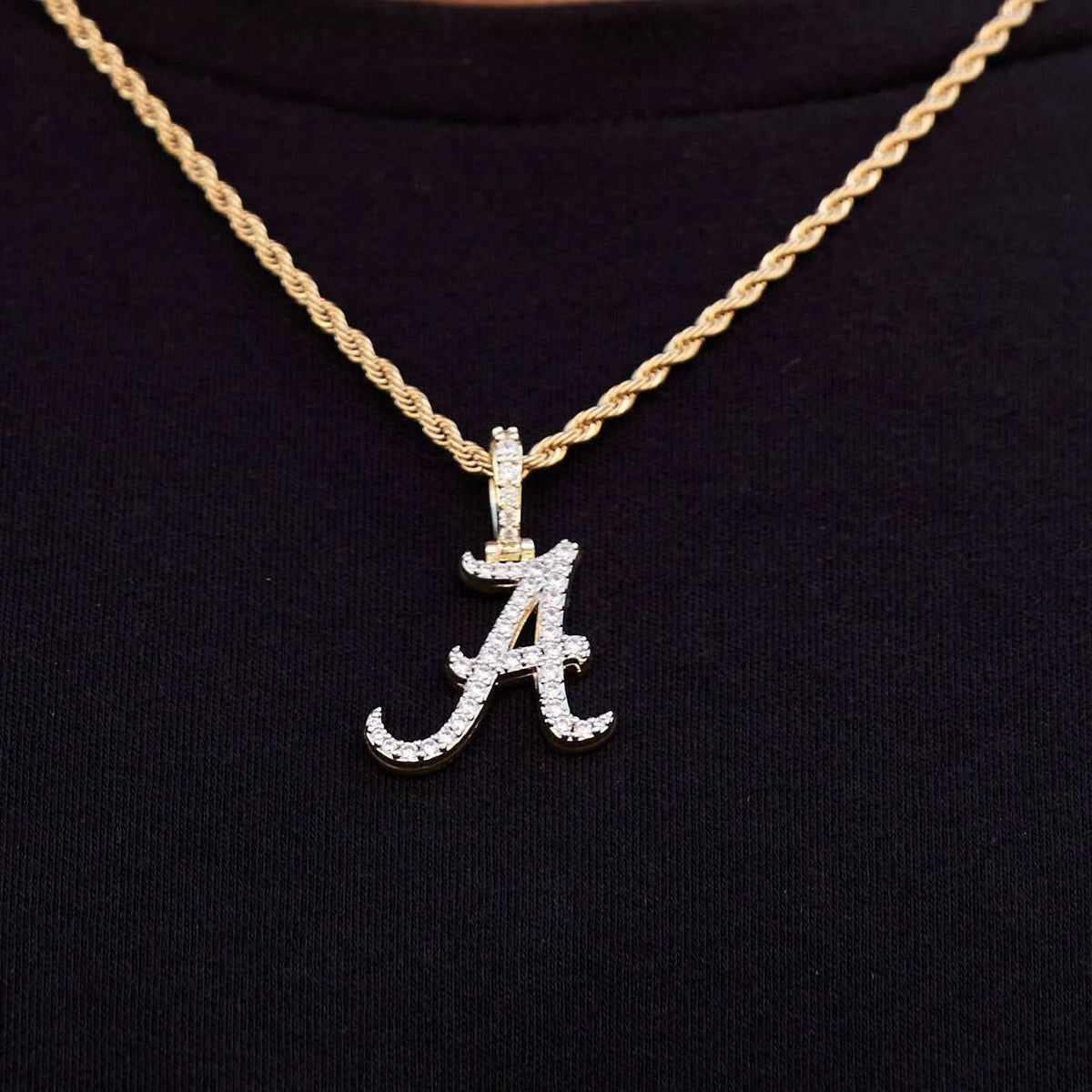 Alabama Crimson Tide Official NCAA Micro Logo Pendant - Yellow Gold