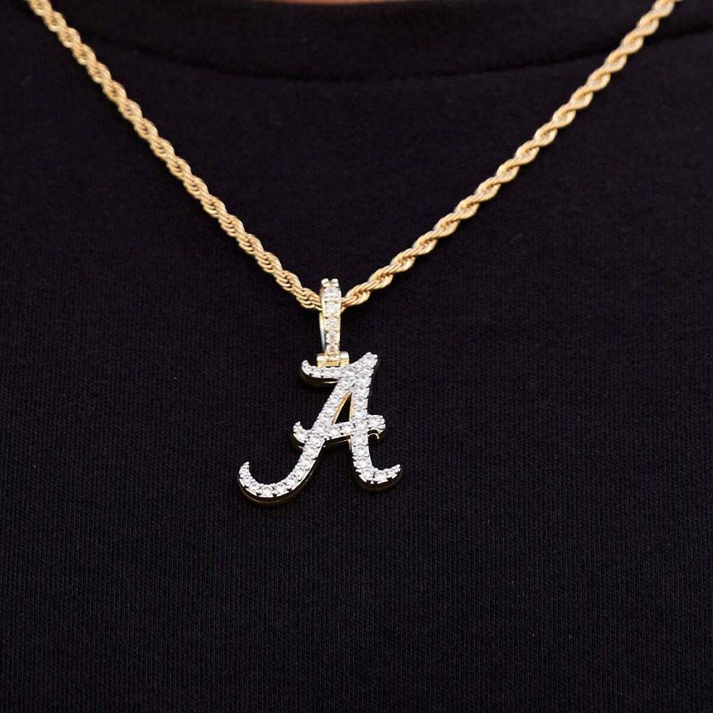 Alabama Crimson Tide Official NCAA Micro Logo Pendant - Yellow Gold