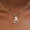 Alabama Crimson Tide Official NCAA Micro Logo Pendant - Yellow Gold