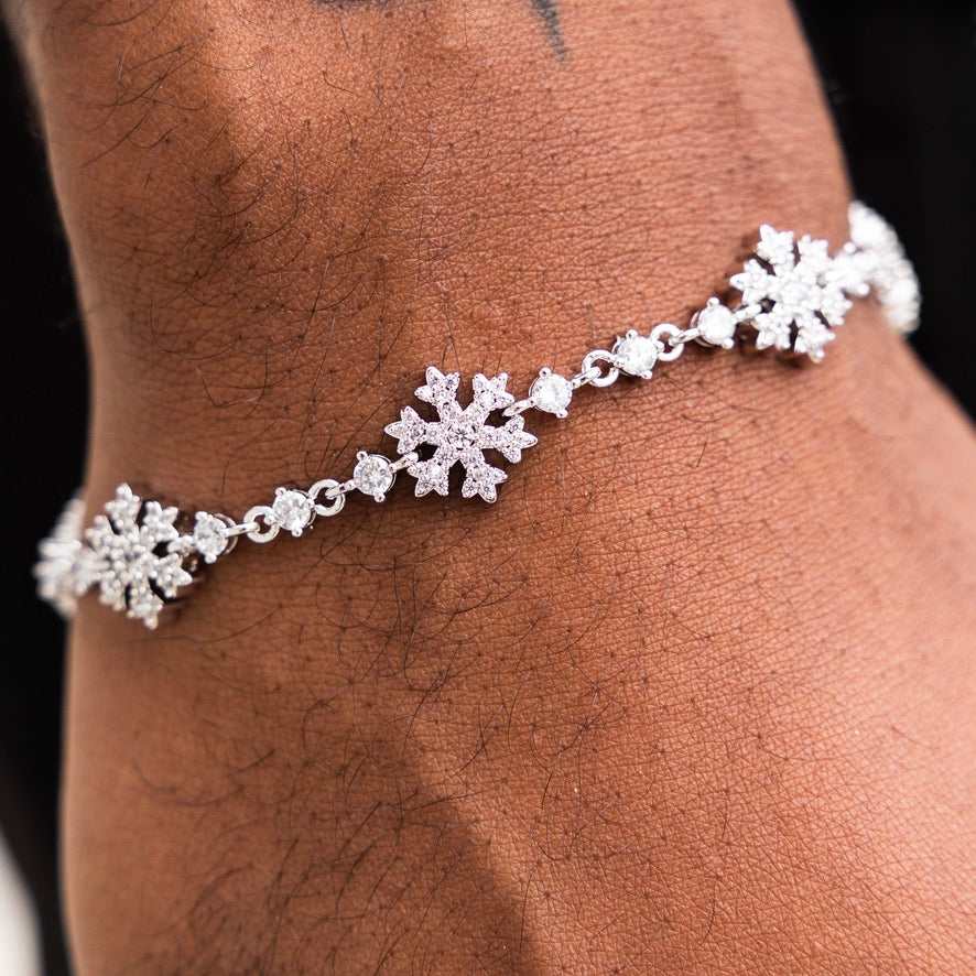 Fivio Snowflake Bracelet - White Gold