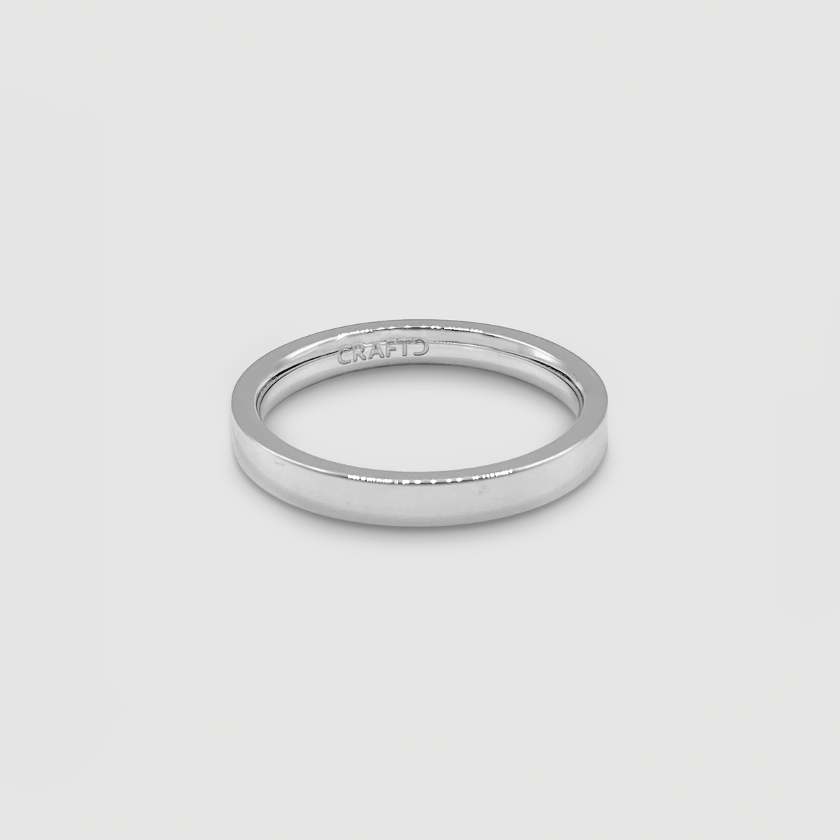 Flat Band Ring (Silver) 3mm
