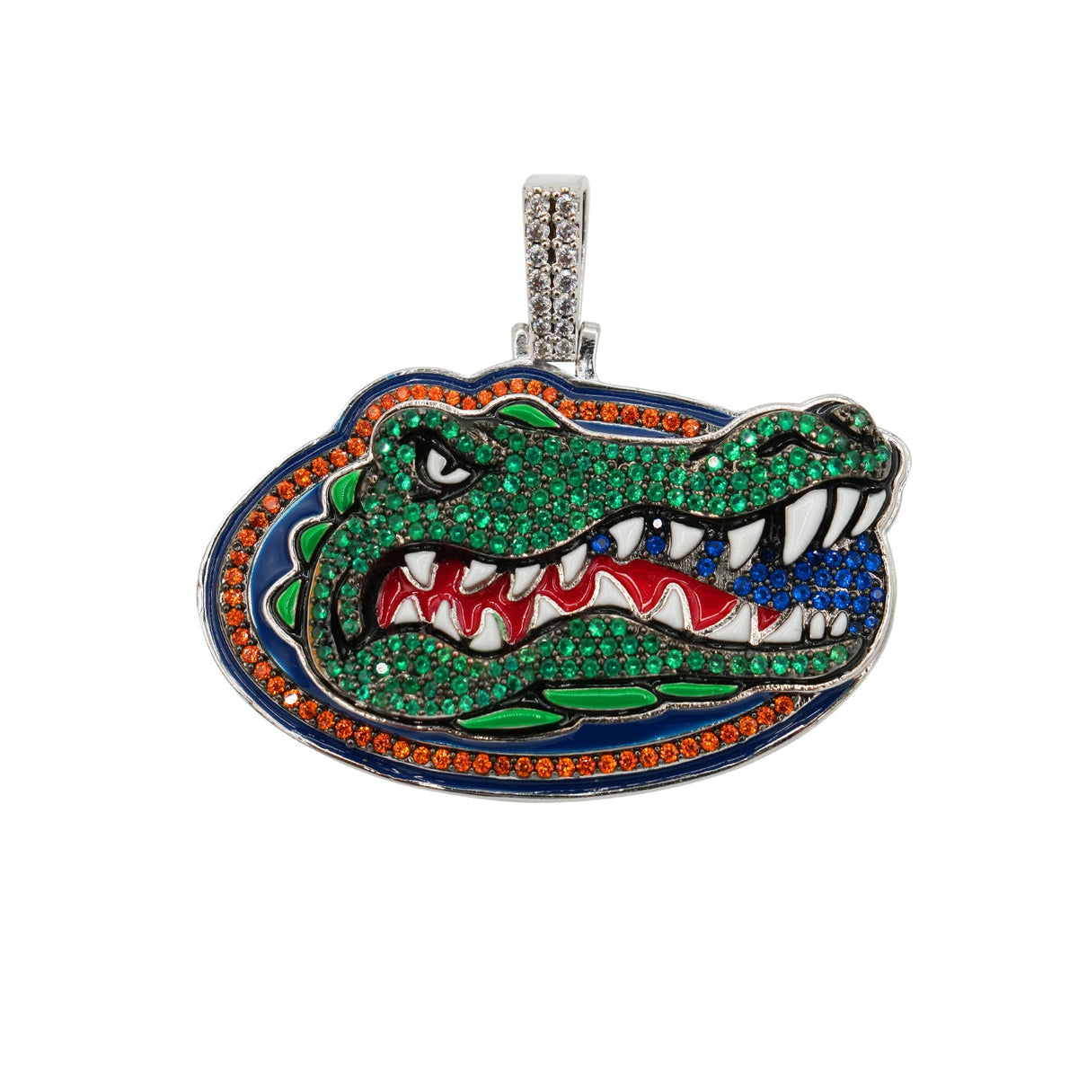 Florida Gators Logo in White Gold