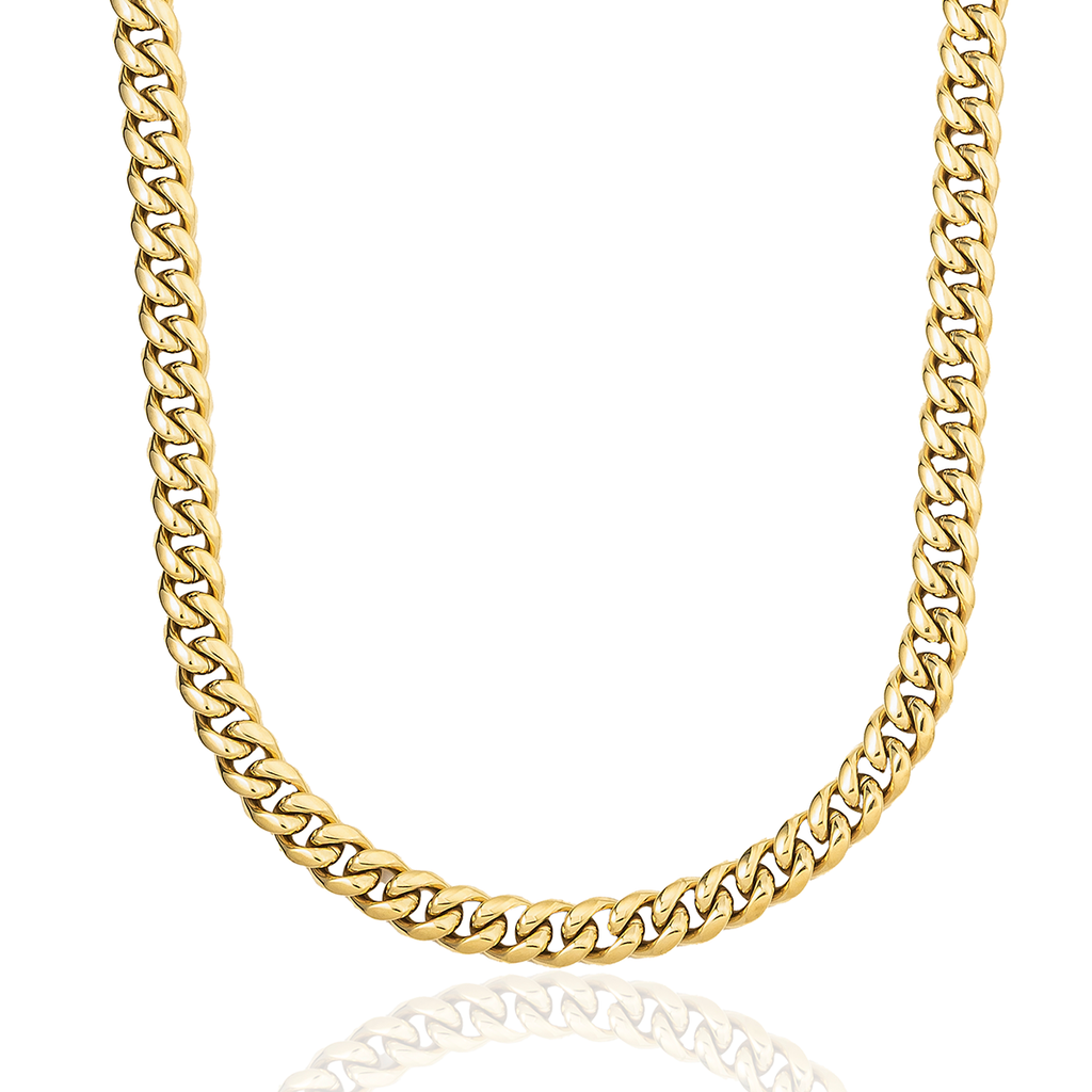 GLD Miami Cuban Link Necklace in Yellow Gold - 8mm
