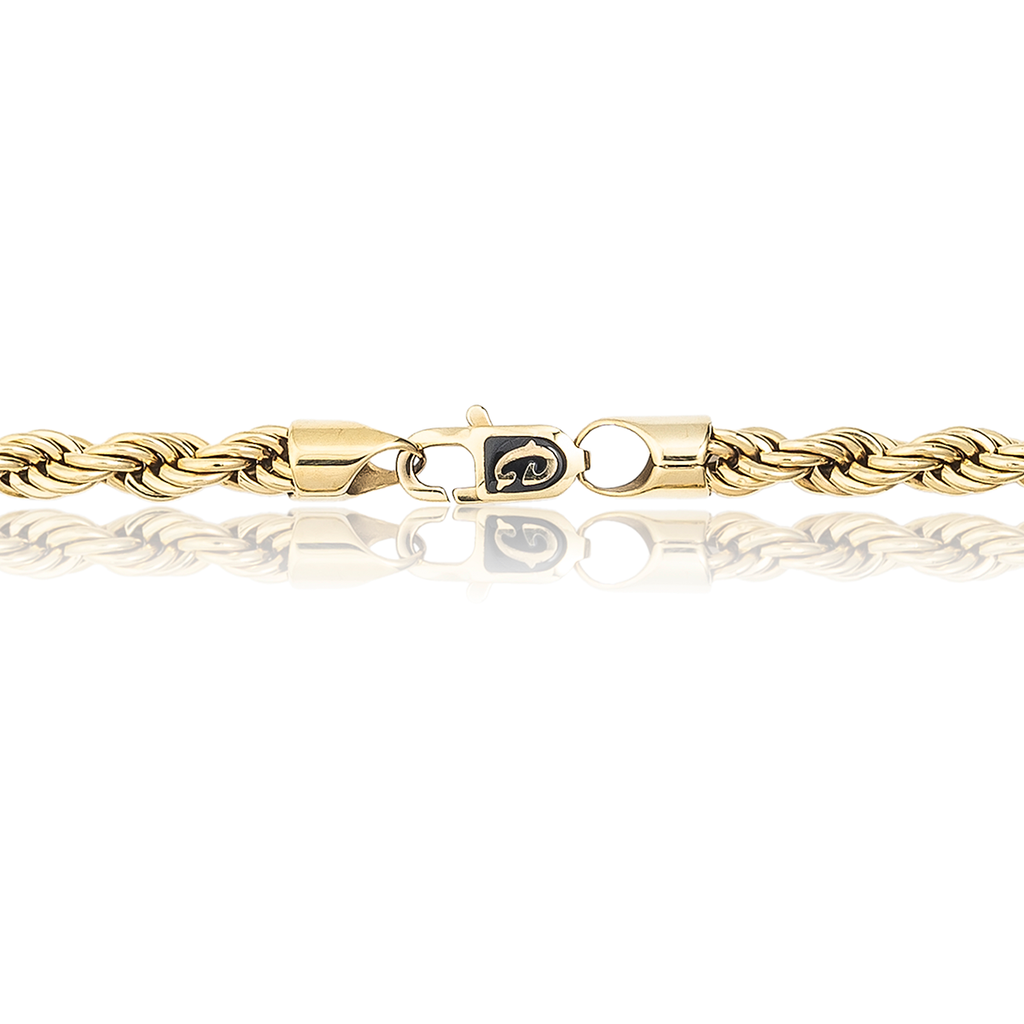 Rope Necklace in Yellow Gold- 6mm