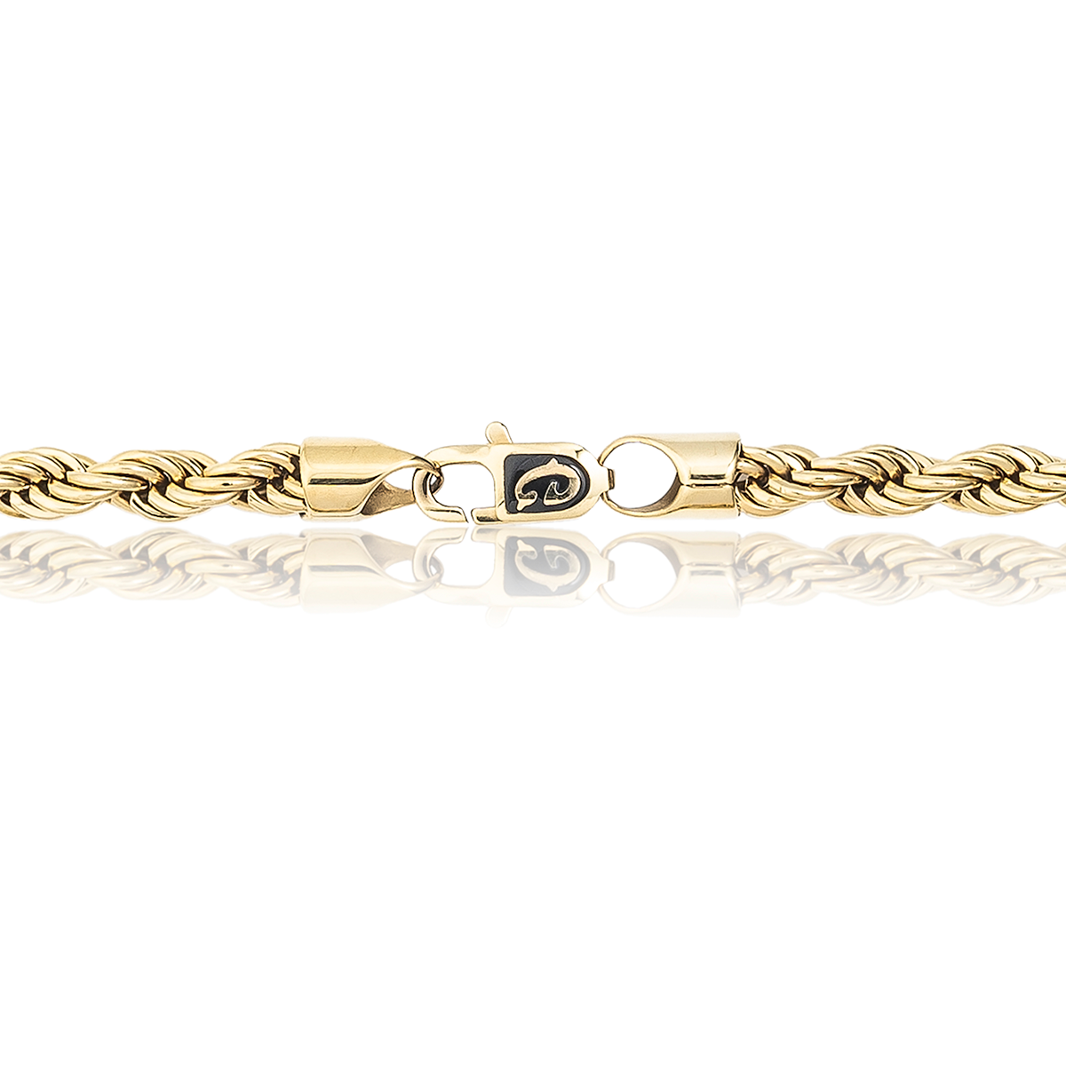 Rope Necklace in Yellow Gold- 6mm