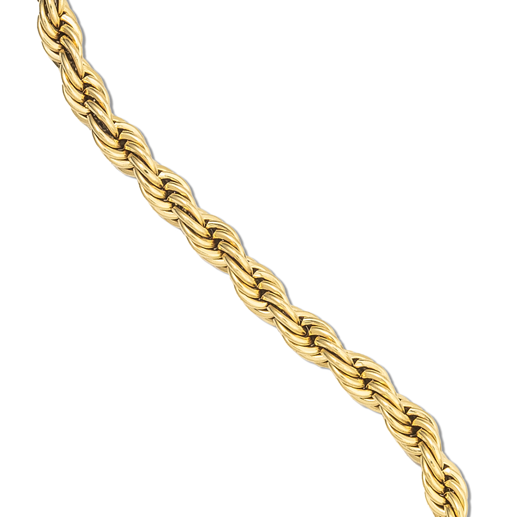 GLD Rope Chain in Yellow Gold- 6mm