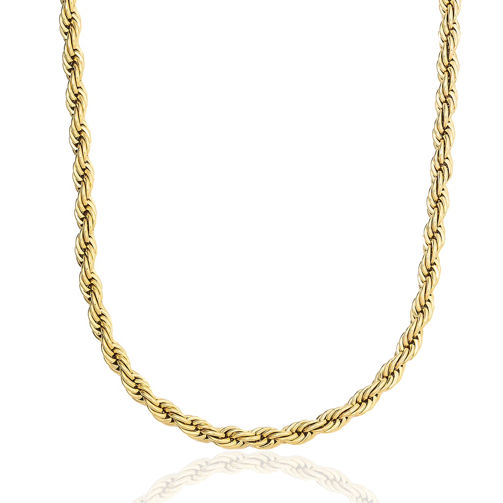 GLD Rope Chain in Yellow Gold- 6mm