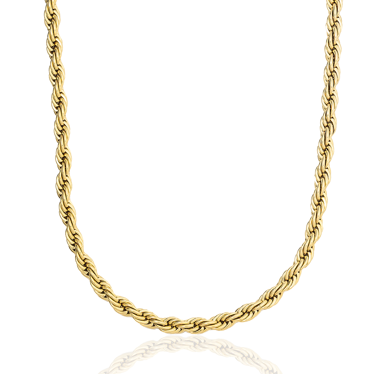 GLD Rope Chain in Yellow Gold- 6mm