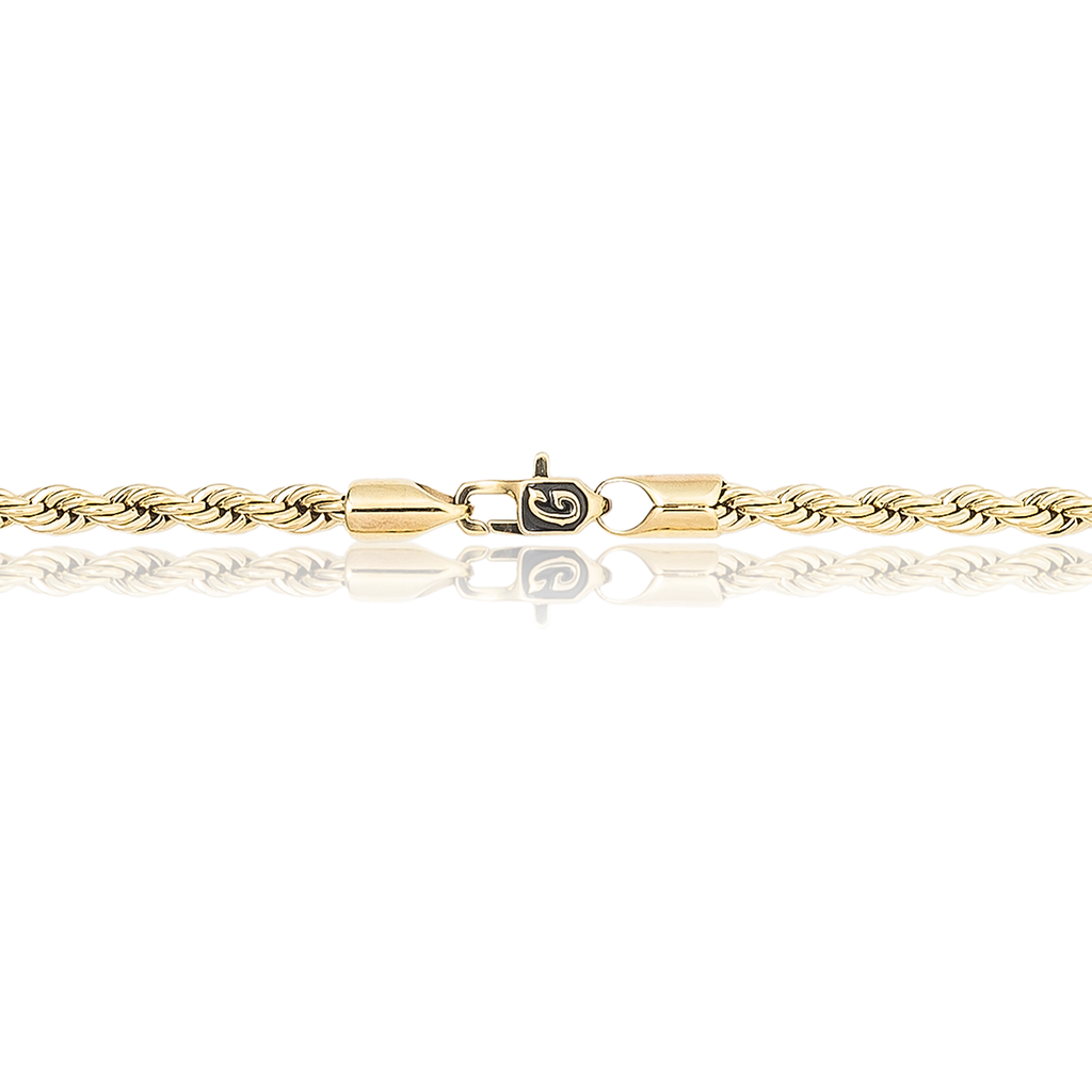 GLD Rope Chain in Yellow Gold- 4mm