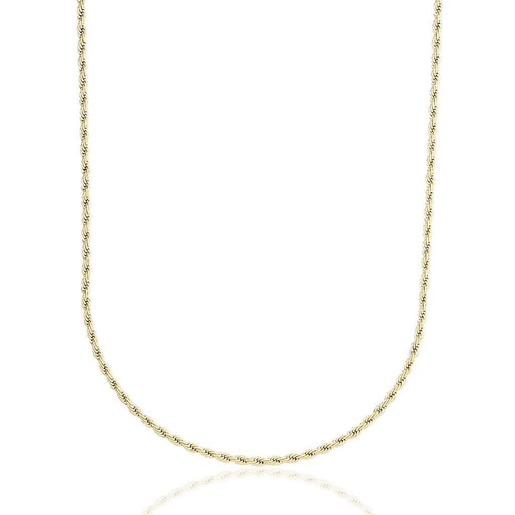 GLD Rope Necklace in Yellow Gold - 2mm