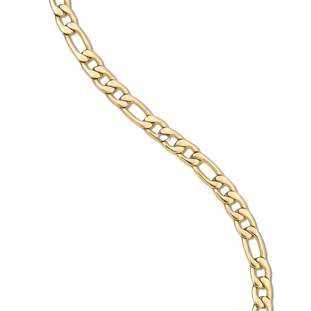 Figaro Link Chain in Yellow Gold - 4mm